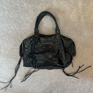 Used Balenciaga black city bag